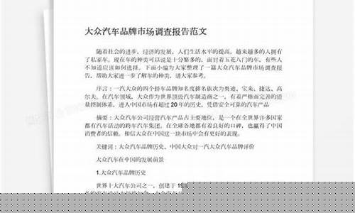 汽车市场调查报告范文(汽车的市场调查报告)_https://www.jnskb.com_装修公司_第1张