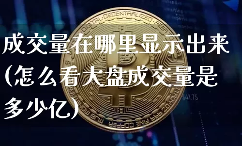 成交量在哪里显示出来(怎么看大盘成交量是多少亿)_https://www.jnskb.com_装修流程_第1张