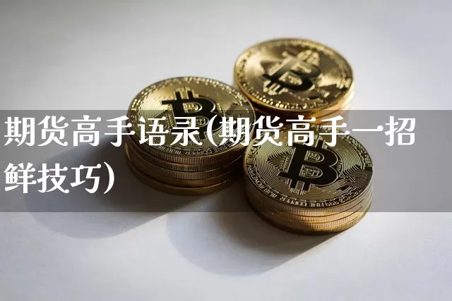 期货高手语录(期货高手一招鲜技巧)_https://www.jnskb.com_装修公司_第1张
